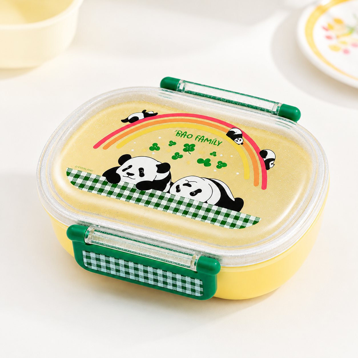 愛寶樂園熊貓 Bao Family 圓頂單層圓形便當盒 360ML - 图片 2