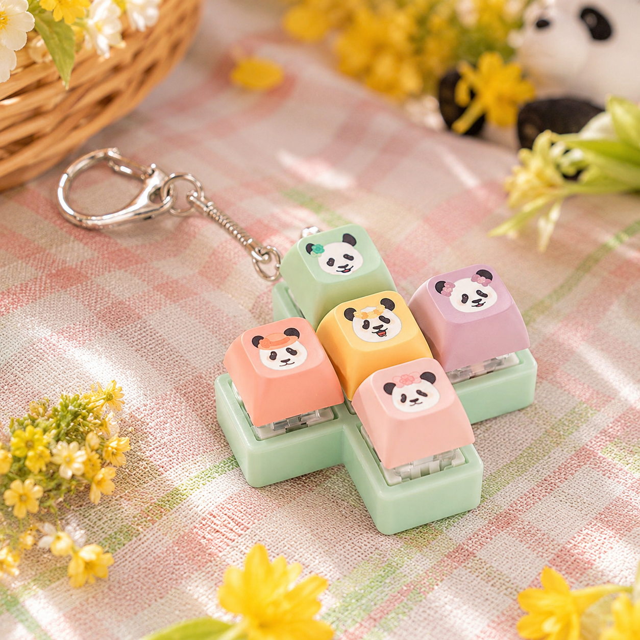 愛寶樂園熊貓 Bao Family 鍵帽鑰匙圈 - 图片 6